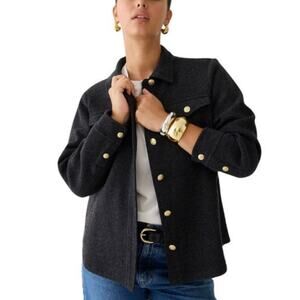 J.Crew Wool-Blend Shirt-Jacket Charcoal Grey Size XS